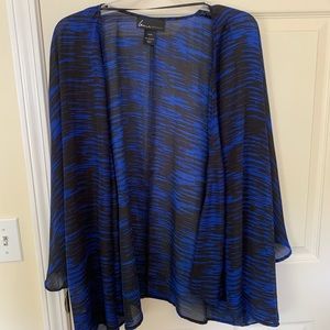 Black and blue Lane Bryant overpiece